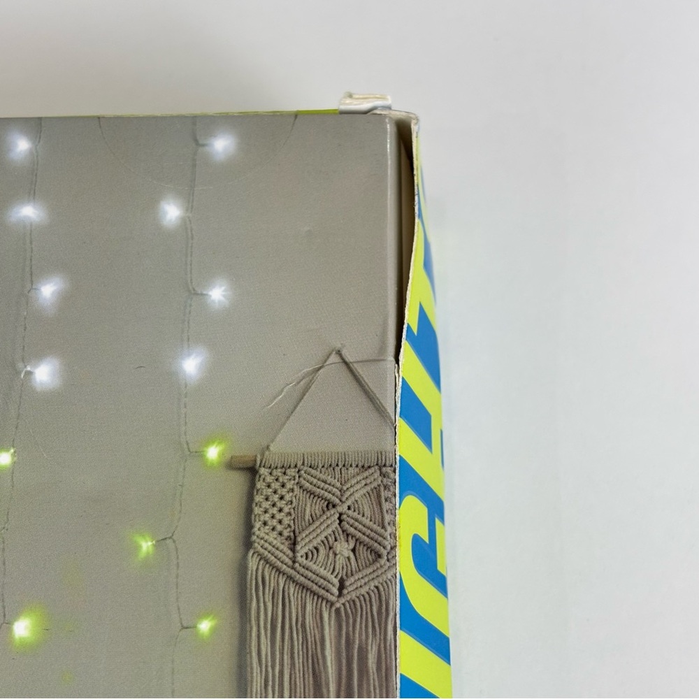 Cascading 96 LED Curtain Lights - White and Green 3.5 × 5 feet - Picture 8 of 9